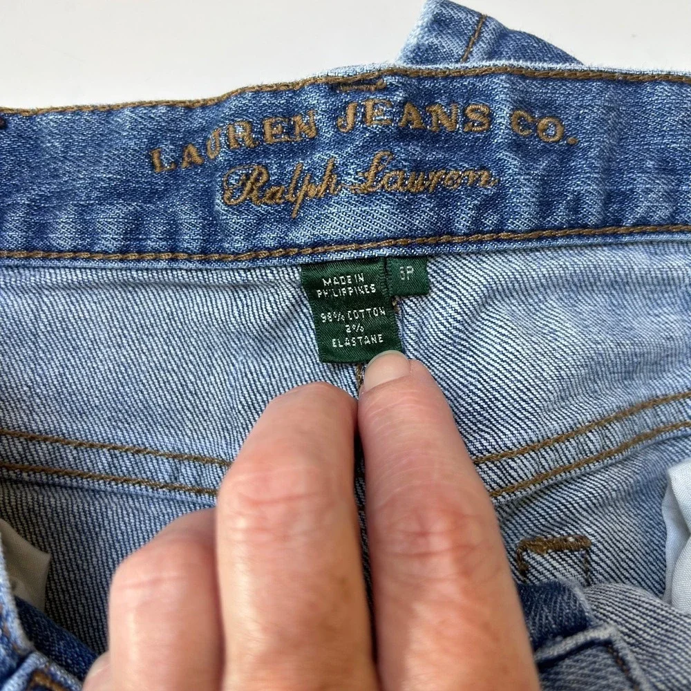 Lauren Jeans Co. Ralph Lauren Blue Denim Bootcut Jeans Women's Size‎ 8P